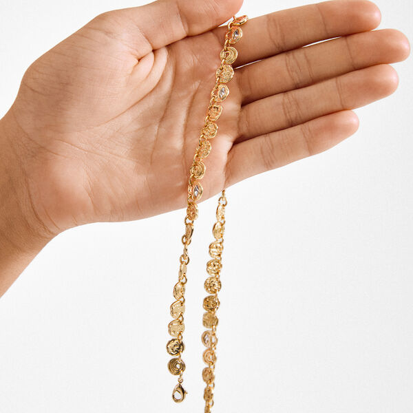 FIRE halsband, guldpl&auml;terat, Pilgrim