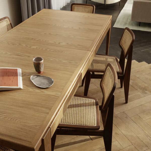 S-Table Dining Table Rectangular Extendable, mattlackerad ek, GUBI