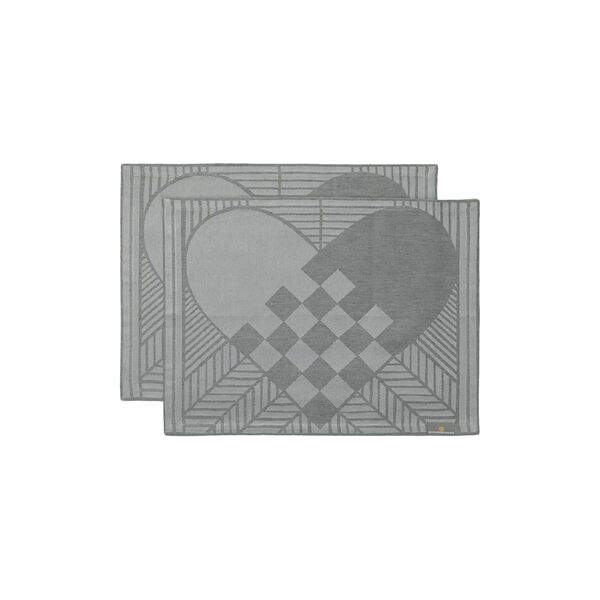 CHRISTMAS RUSTIC bordstablett, light grey, Georg Jensen Damask