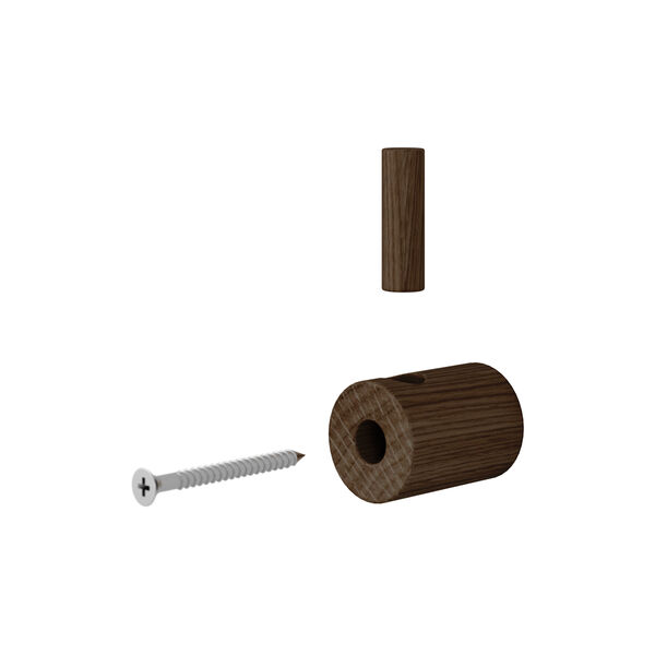 Wooden Wall Hook, smoked oak, MOEBE