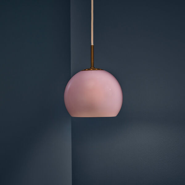 Ball Glass Pendant, light pink, FRANDSEN