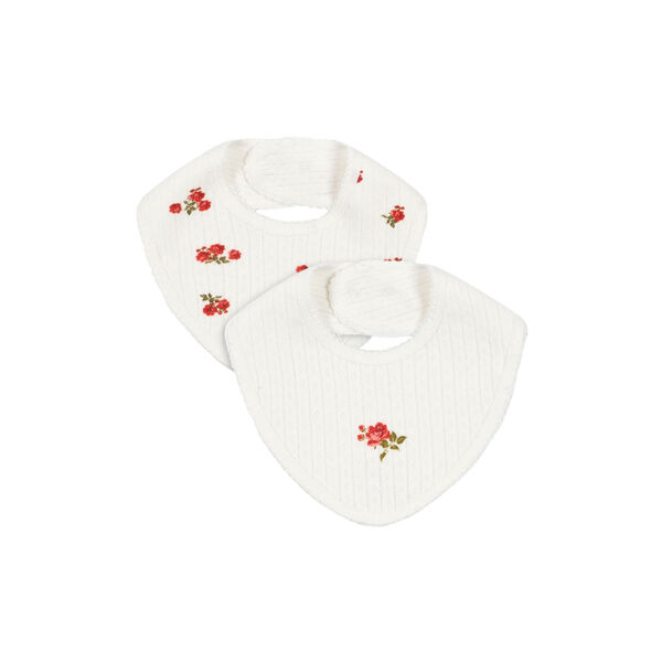 Minnie 2 Pack Bib, rose red/snow white, Konges Sl&oslash;jd