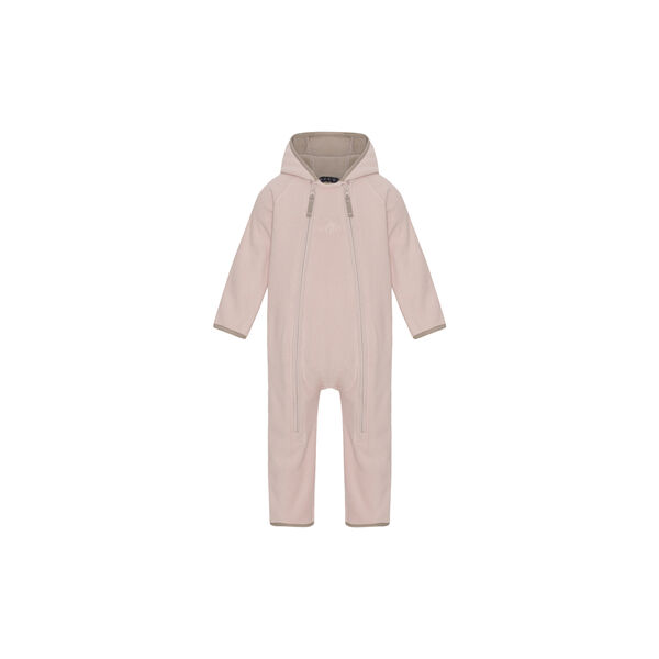 Doubleface Fleece Babysuit, mahogany rose/mocca, VER de TERRE