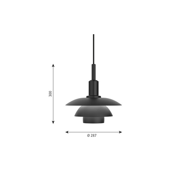 PH 3/3 Pendant, metal black PH 3/3 Pendant, metal black, Louis Poulsen
