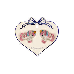 2 Pack Unicorn Beaded Hair Clips, unicorn, Konges Sl&oslash;jd