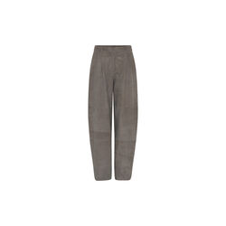 SuedaBBBarel suede pants, taupe grey, Bruuns Bazaar
