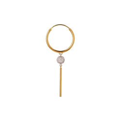 Vintage Disco Ball Earring Single Single, silver/gold, Stine A Jewelry