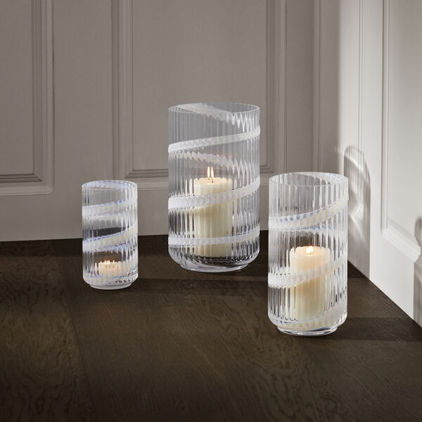 Lyngby Vas, swirl white, Lyngby Porcel&aelig;n