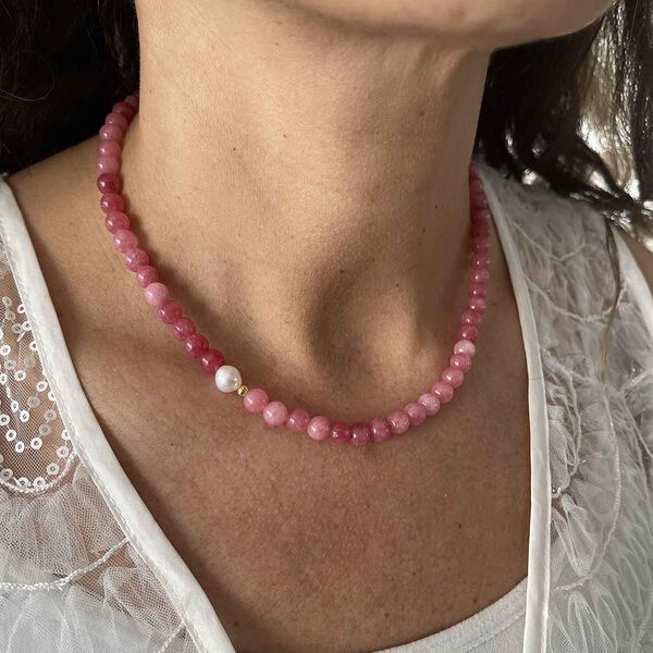 Florence halsband, coral, Nuni Copenhagen