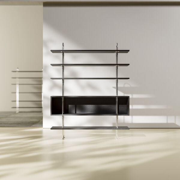 Keen Shelving, steel/ash veneer, GUBI