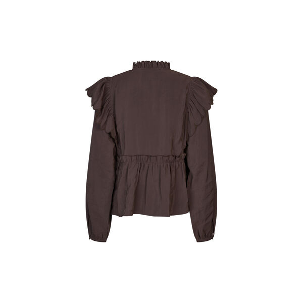 Terra Frill Blouse, chocolate plum Terra Frill Blouse, chocolate plum, Second Female