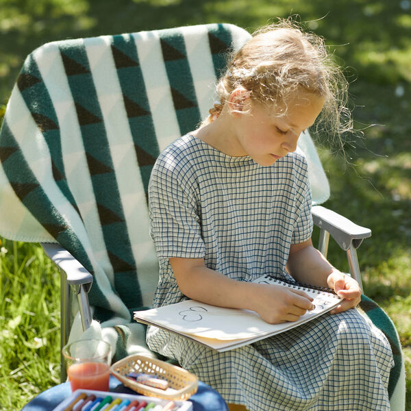 KVAM Half Size Throw, green, Røros Tweed