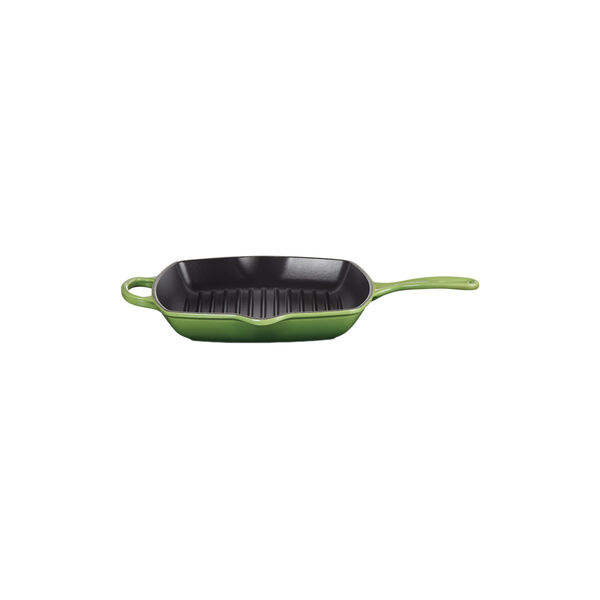Signature gjutj&auml;rn kvadratisk grillpanna 26 cm, bamboo green, Le Creuset