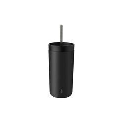 To Go Sip Termomugg med sugr&ouml;r, soft black, Stelton