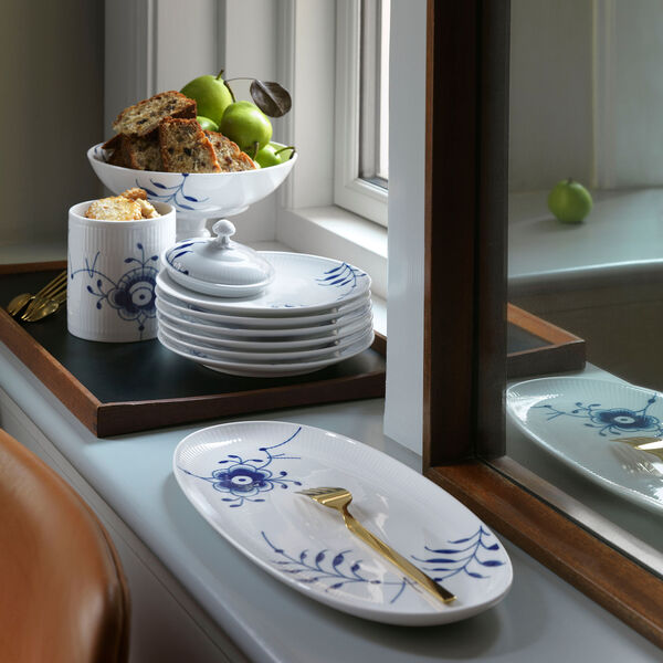 Blue Fluted Mega Coupe tallrik &Oslash; 19 cm, Royal Copenhagen