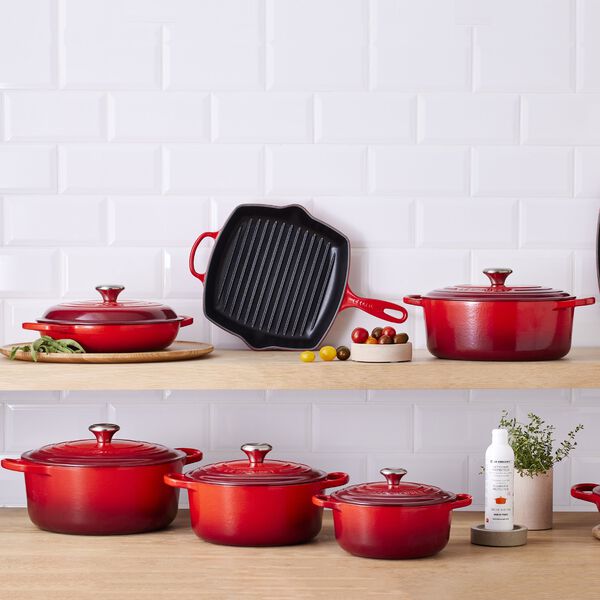 Signature gjutj&auml;rn rund gryta &Oslash; 20 cm, cerise, Le Creuset