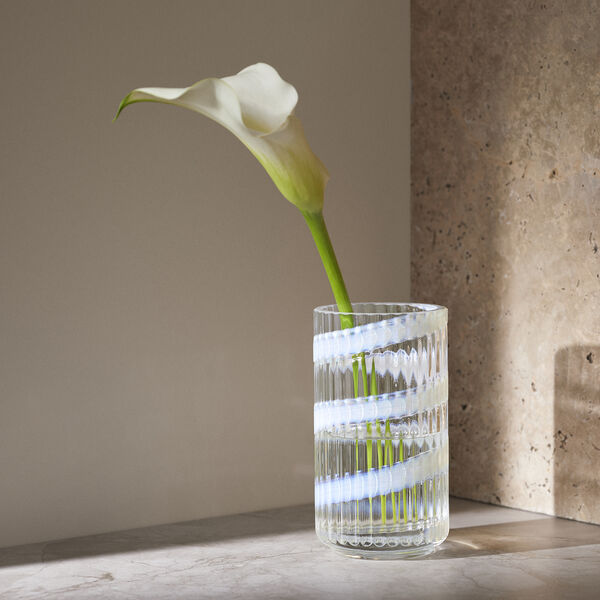 Lyngby Vas, swirl white, Lyngby Porcel&aelig;n