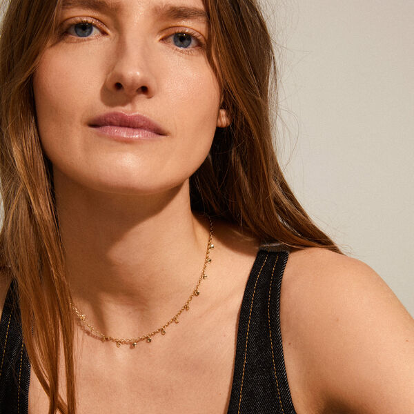 PANNA Coin Halsband, guldpl&auml;terat, Pilgrim