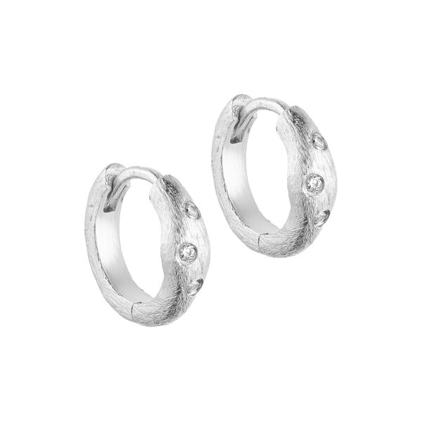 Lyra wide hoop earring, silver plated, Pure by Nat