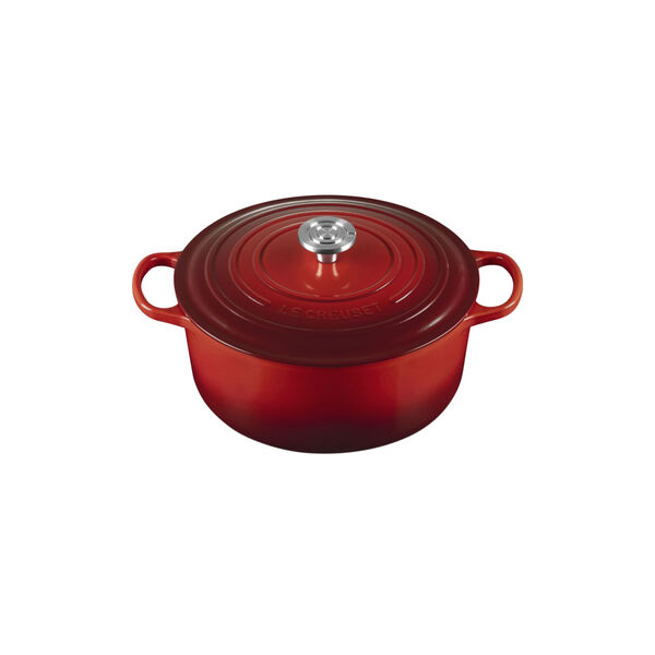 Signature gjutj&auml;rn rund gryta | 28 cm | Cerise, Le Creuset