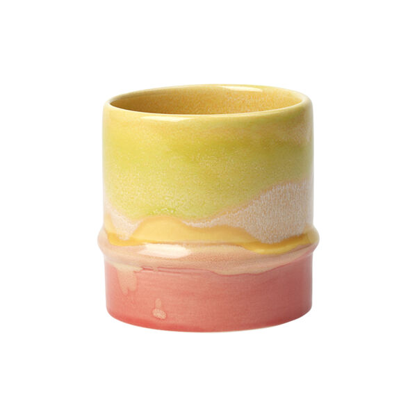Poppery mugg, yellow/apple green/pink, K&auml;hler