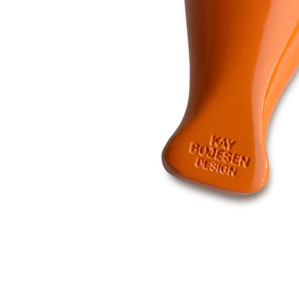 F&aring;gel nyckelring med naturl&auml;der, orange, Kay Bojesen Denmark