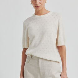 Amala Knit SS O-Neck, tofu, Second Female