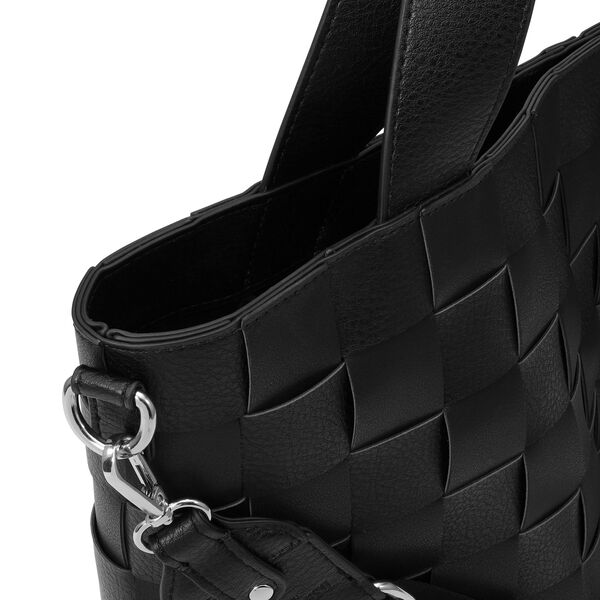Braided Cross-Body Shopper, black, Ilse Jacobsen Hornbæk