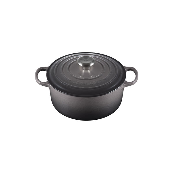 Signature gjutj&auml;rn rund gryta &Oslash; 24 cm, flint, Le Creuset