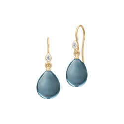 Prima Ballerina Öronhängen, gold/london blue Prima Ballerina Öronhängen, gold/london blue, Julie Sandlau
