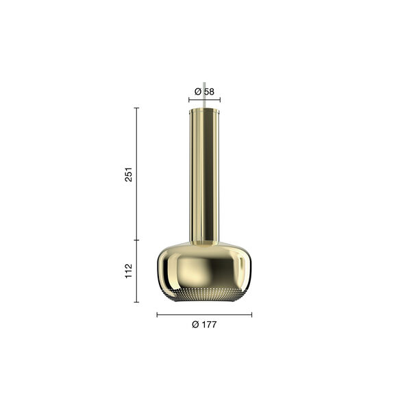 VL 56 Pendant, polished brass, Louis Poulsen