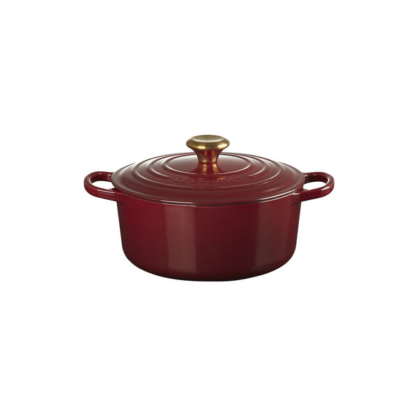 Signature rund gryta Ø 24 cm, garnet, Le Creuset
