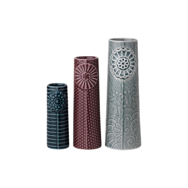 Pipanella Flock vas, petroleum/aubergine/blå/grå Pipanella Flock vas, petroleum/aubergine/blå/grå, Dottir Nordic Design