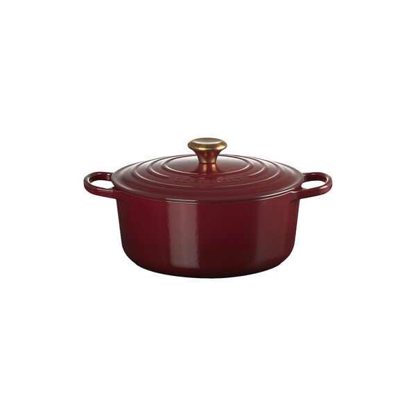 Signature gjutj&auml;rn rund gryta &Oslash; 26 cm, garnet, Le Creuset