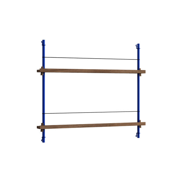 Magazine Shelving Small, smoked oak/deep blue, MOEBE