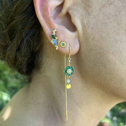 Ramona Studs, green, Nuni Copenhagen