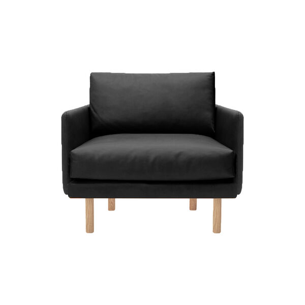 Emo Loungestol, Dakar Black/naturoljad ek, Bruunmunch Furniture
