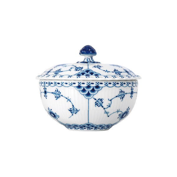 White Fluted Full Lace sk&aring;l med lock 35 cl, Royal Copenhagen