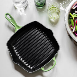 Signature kvadratisk grillpanna 26 cm, bamboo green, Le Creuset
