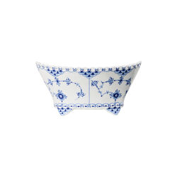 Blue Fluted Full Lace Bowl with Feet 35 cl, Royal Copenhagen