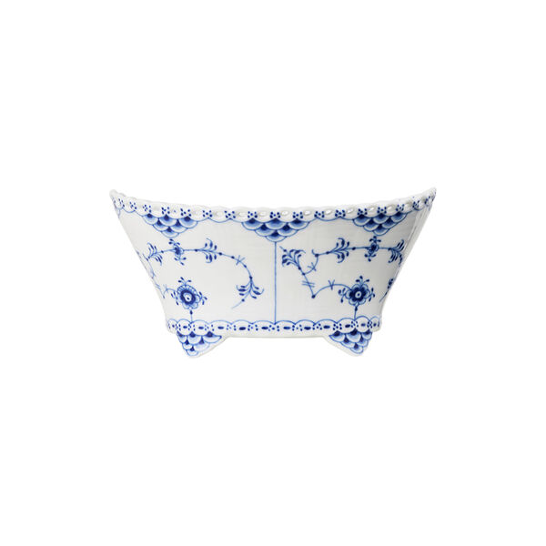 Blue Fluted Full Lace Bowl with Feet 35 cl, Royal Copenhagen