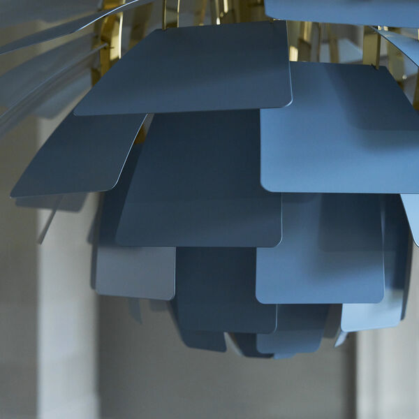 PH Artichoke, dusty blue/brass metallised, Louis Poulsen