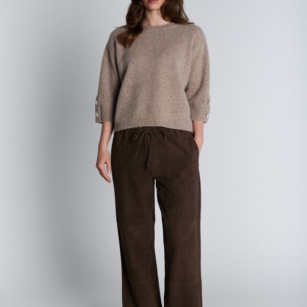 2847PBOEkola suede trousers, smoke, PBO