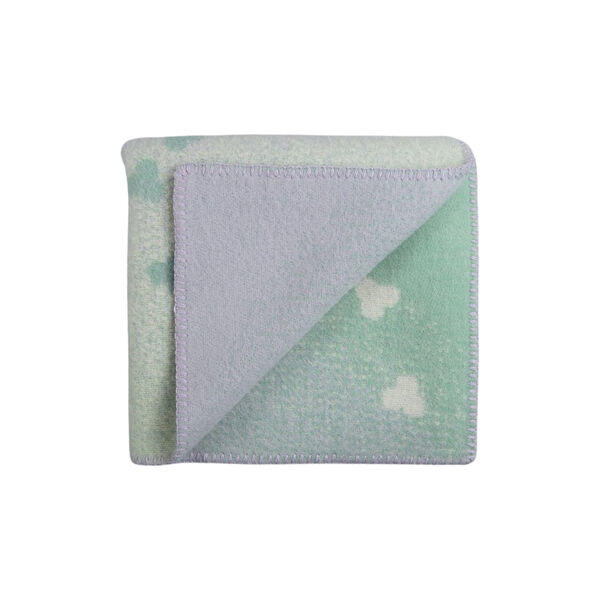 MELVIN Half Size Throw, turquoise/lavender, R&oslash;ros Tweed