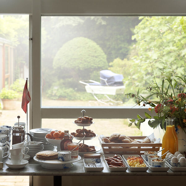 Blue Fluted Mega etagere, 3 våningar, Royal Copenhagen