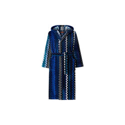 Giacomo Hooded Bathrobe, 50 blue, Missoni Home