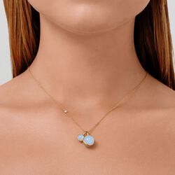 Prime Pendant, gold/milky aqua, Julie Sandlau