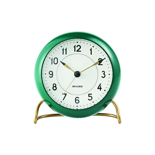 AJ Station bordsur, gr&ouml;n, Arne Jacobsen Clocks