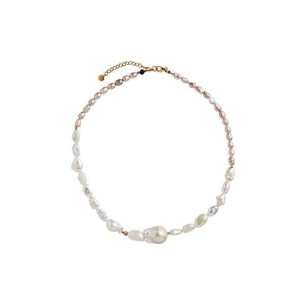 Chunky Glamour Pearl Necklace White & Rose, gold, Stine A Jewelry