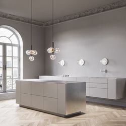 Miira 4 Pendant, rock grey/optic clear, Nuura